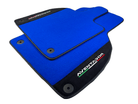 Blue Floor Mats for Lamborghini Aventador With Alcantara Leather - AutoWin