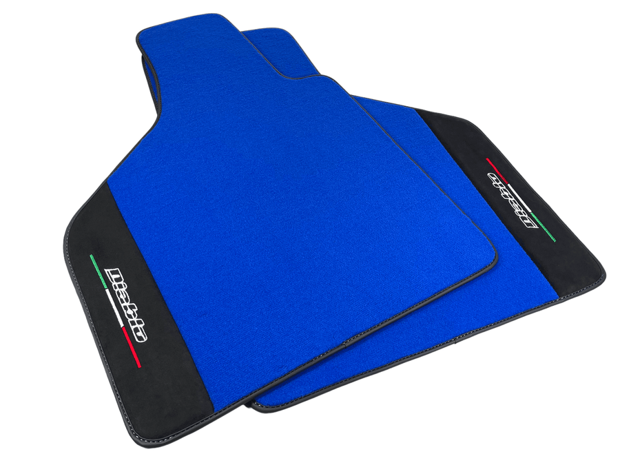 Blue Floor Mats for Lamborghini Diablo 1990-2001 With Alcantara Leather - AutoWin