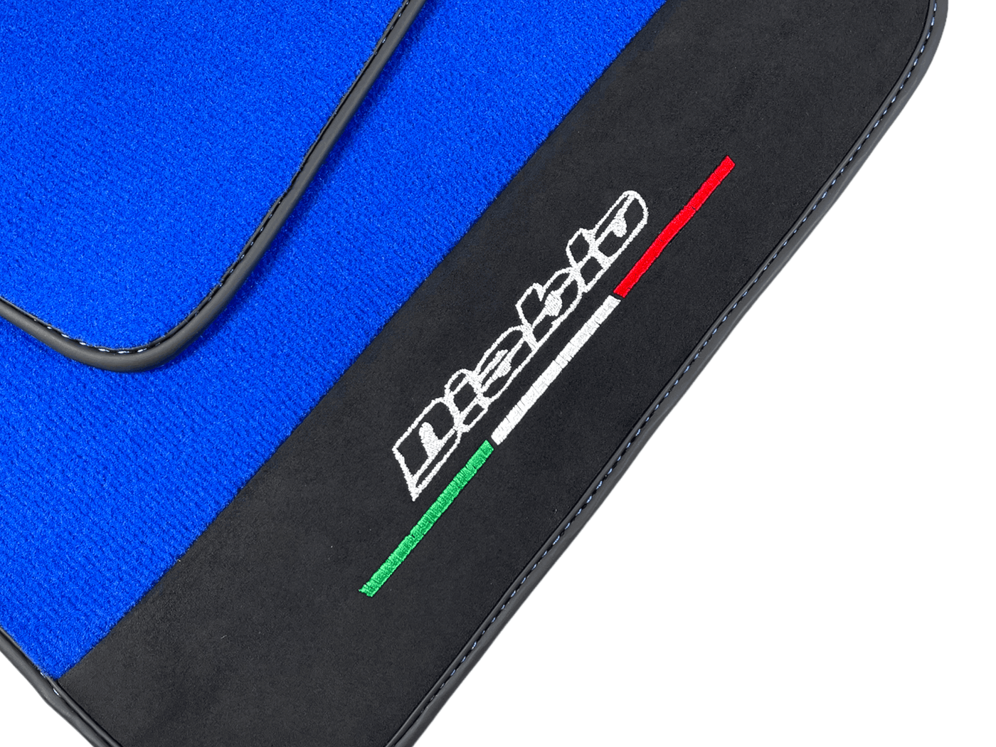 Blue Floor Mats for Lamborghini Diablo 1990-2001 With Alcantara Leather - AutoWin