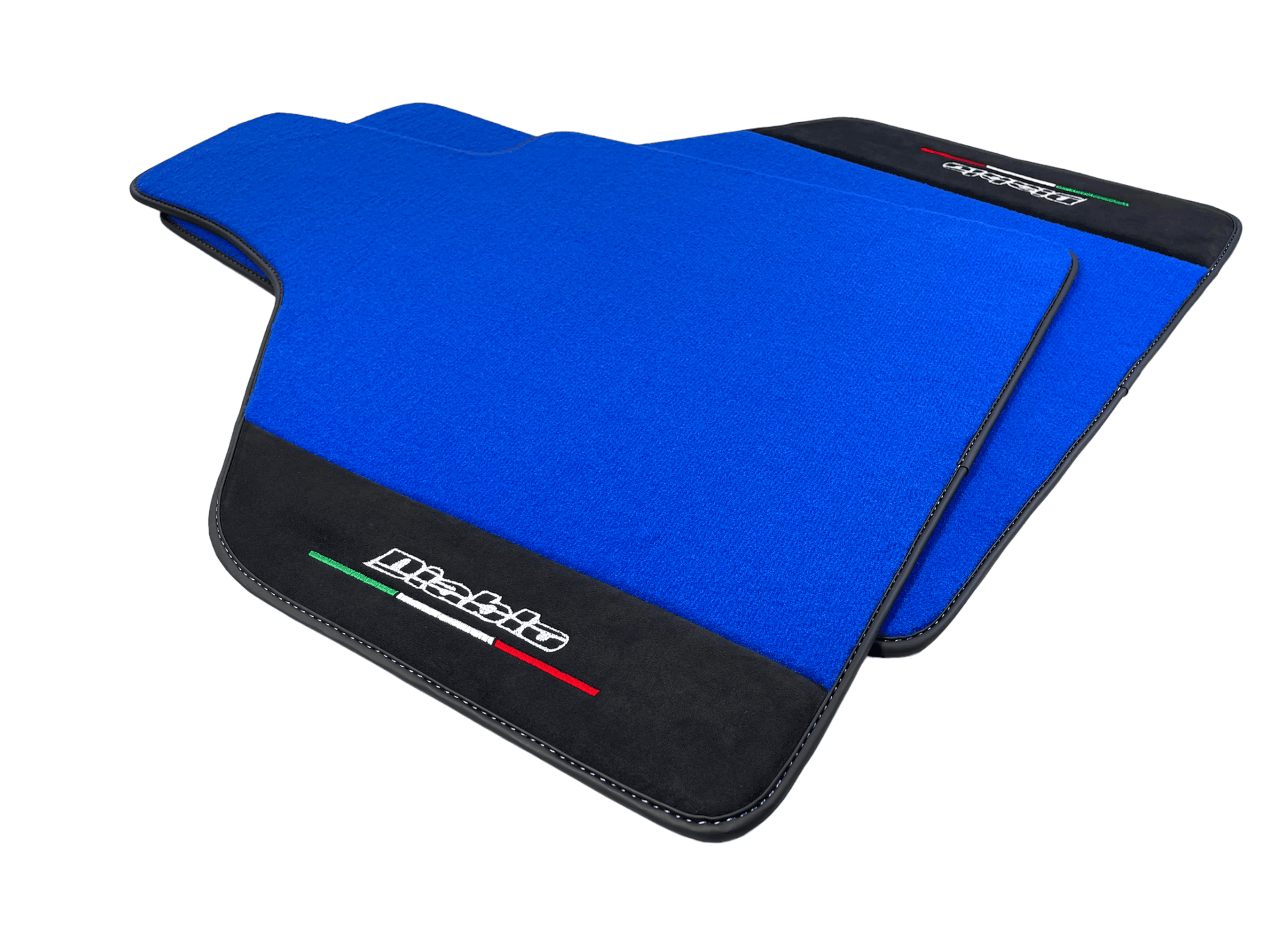 Blue Floor Mats for Lamborghini Diablo 1990-2001 With Alcantara Leather - AutoWin