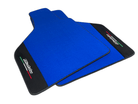 Blue Floor Mats for Lamborghini Diablo 1990-2001 With Alcantara Leather - AutoWin