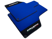 Blue Floor Mats for Lamborghini Gallardo With Alcantara Leather - AutoWin