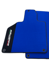 Blue Floor Mats for Lamborghini Gallardo With Alcantara Leather - AutoWin