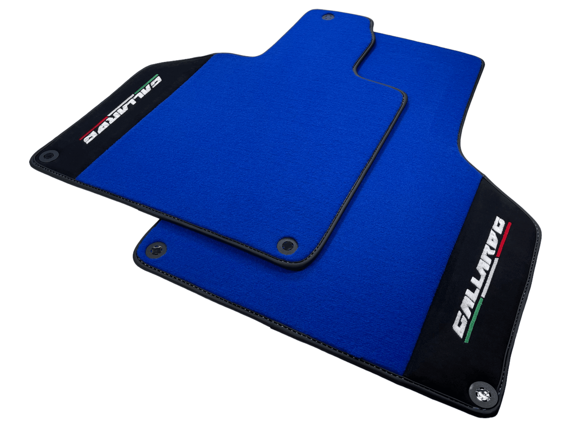 Blue Floor Mats for Lamborghini Gallardo With Alcantara Leather - AutoWin