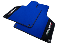 Blue Floor Mats for Lamborghini Gallardo With Alcantara Leather - AutoWin