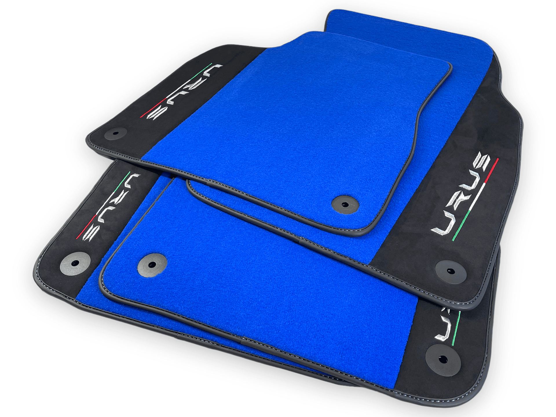Blue Floor Mats For Lamborghini Urus With Alcantara Leather - AutoWin