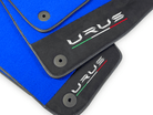 Blue Floor Mats For Lamborghini Urus With Alcantara Leather - AutoWin