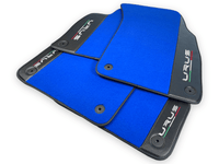 Blue Floor Mats For Lamborghini Urus With Carbon Leather - AutoWin