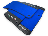 Blue Floor Mats For Lamborghini Urus With Carbon Leather - AutoWin