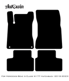 Blue Floor Mats For Mercedes Benz A-Class W176 (2012-2018) | Limited Edition - AutoWin
