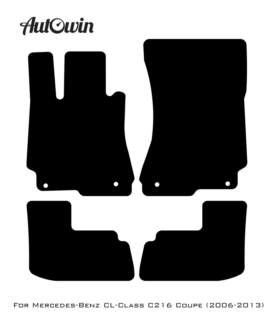 Blue Floor Mats For Mercedes Benz CL-Class C216 Coupe (2006-2013) | Limited Edition - AutoWin
