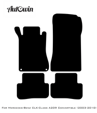 Blue Floor Mats For Mercedes Benz CLK-Class A209 Convertible (2003-2010) | Limited Edition - AutoWin