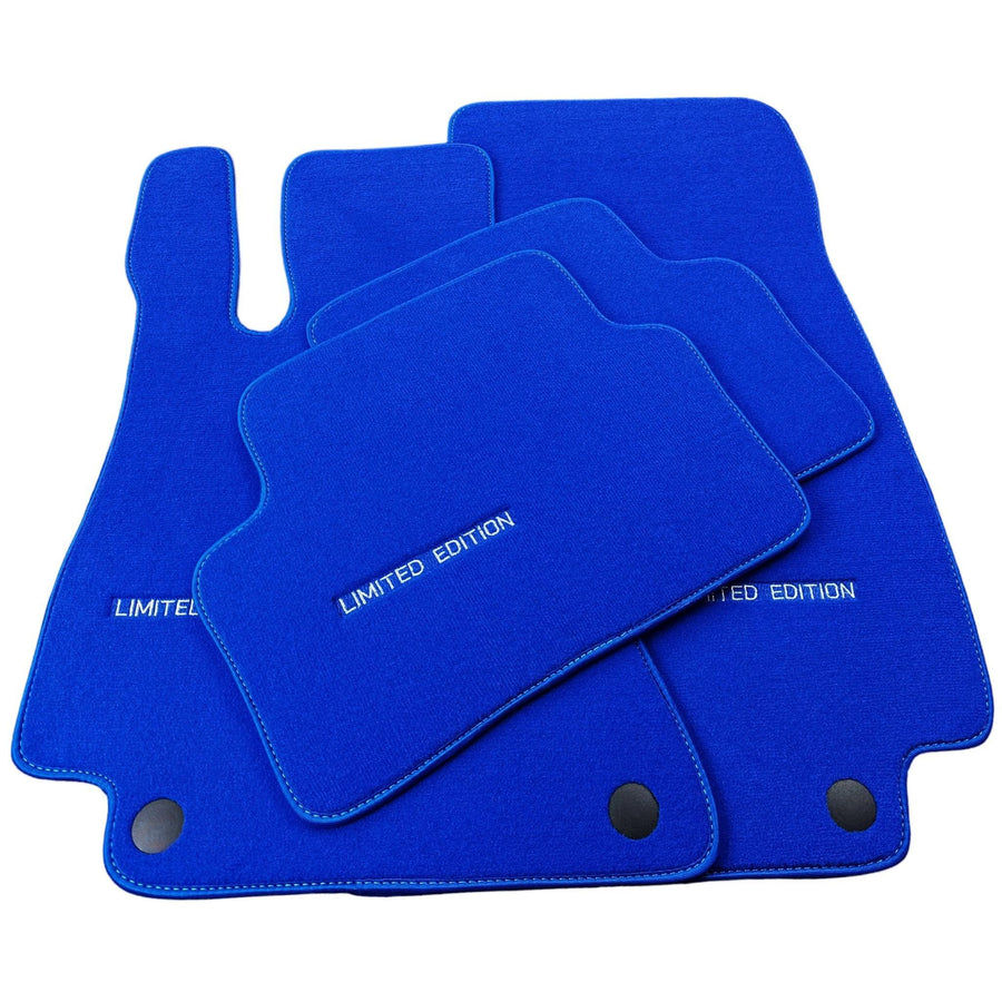 Blue Floor Mats For Mercedes Benz E-Class C207 Coupe (2009-2013) | Limited Edition - AutoWin