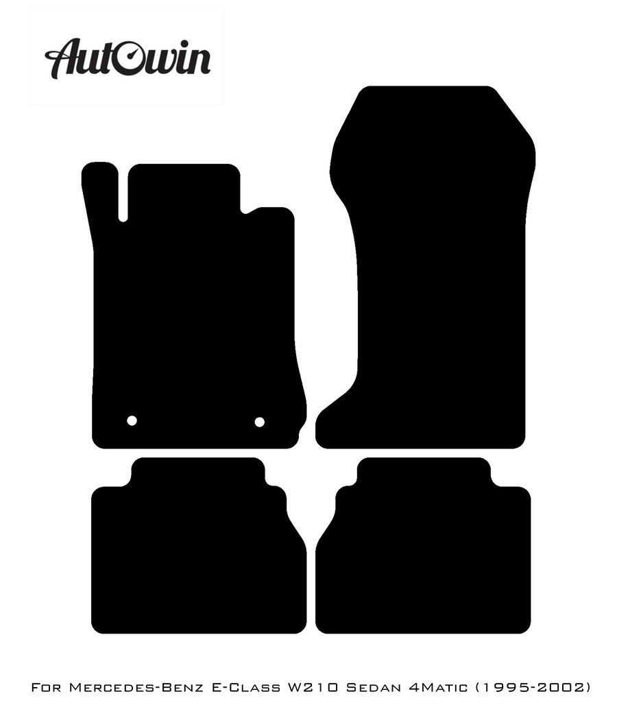 Blue Floor Mats For Mercedes Benz E-Class W210 Sedan 4Matic (1995-2002) | Limited Edition - AutoWin