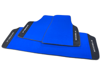 Blue Floor Mats For Tesla Model S With Alcantara Leather - AutoWin