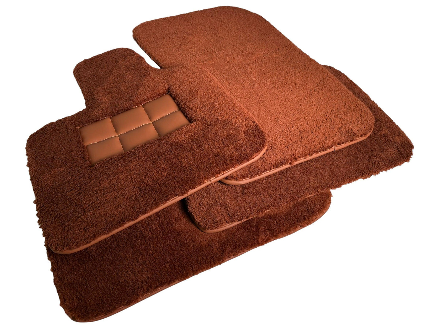 Brown Sheepskin Floor Mats For Rolls Royce Phantom 2003–2016 Er56 Design Brand - AutoWin