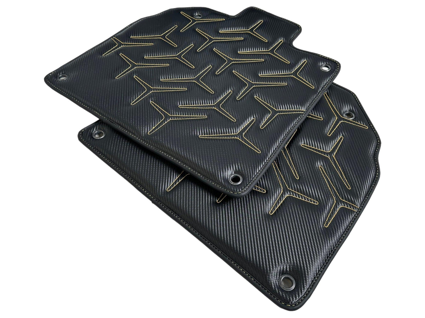 Carbon Leather Floor Mats for Lamborghini Aventador SV - AutoWin