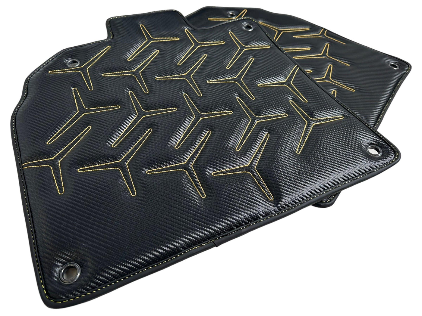 Carbon Leather Floor Mats for Lamborghini Aventador SV - AutoWin