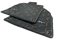 Carbon Leather Floor Mats for Lamborghini Aventador SVJ Limited Edition - AutoWin