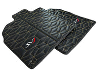 Carbon Leather Floor Mats for Lamborghini Aventador SVJ Limited Edition - AutoWin
