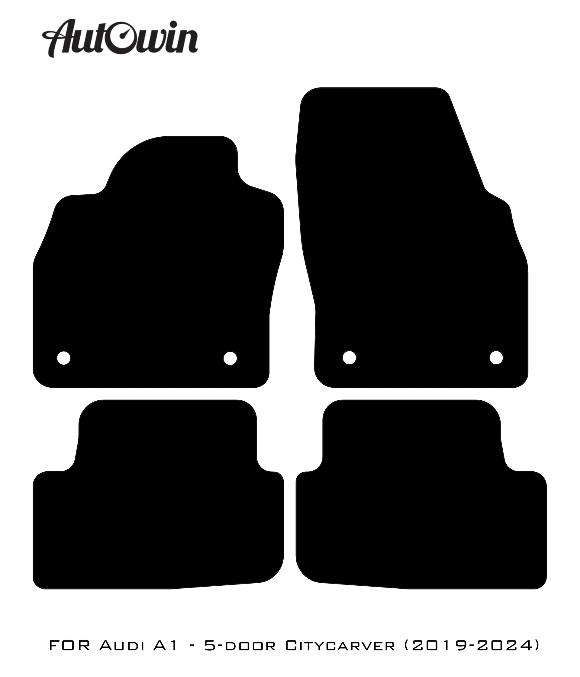 Dark Blue Floor Mats for Audi A1 - 5-door Citycarver (2019-2024) | ER56 Design - AutoWin