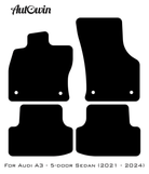 Dark Blue Floor Mats for Audi A3 - 5-door Sedan (2021 - 2024) | ER56 Design - AutoWin