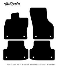 Dark Blue Floor Mats for Audi A3 - 5-door Sportback (2013-2020) | ER56 Design - AutoWin