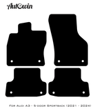 Dark Blue Floor Mats for Audi A3 - 5-door Sportback (2021 - 2024) | ER56 Design - AutoWin