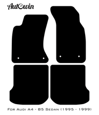 Dark Blue Floor Mats for Audi A4 - B5 Sedan (1995 - 1999) | ER56 Design - AutoWin