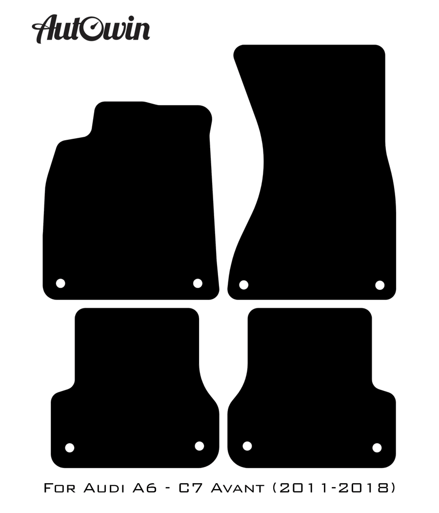 Dark Blue Floor Mats for Audi A6 - C7 Avant (2011-2018) | ER56 Design - AutoWin