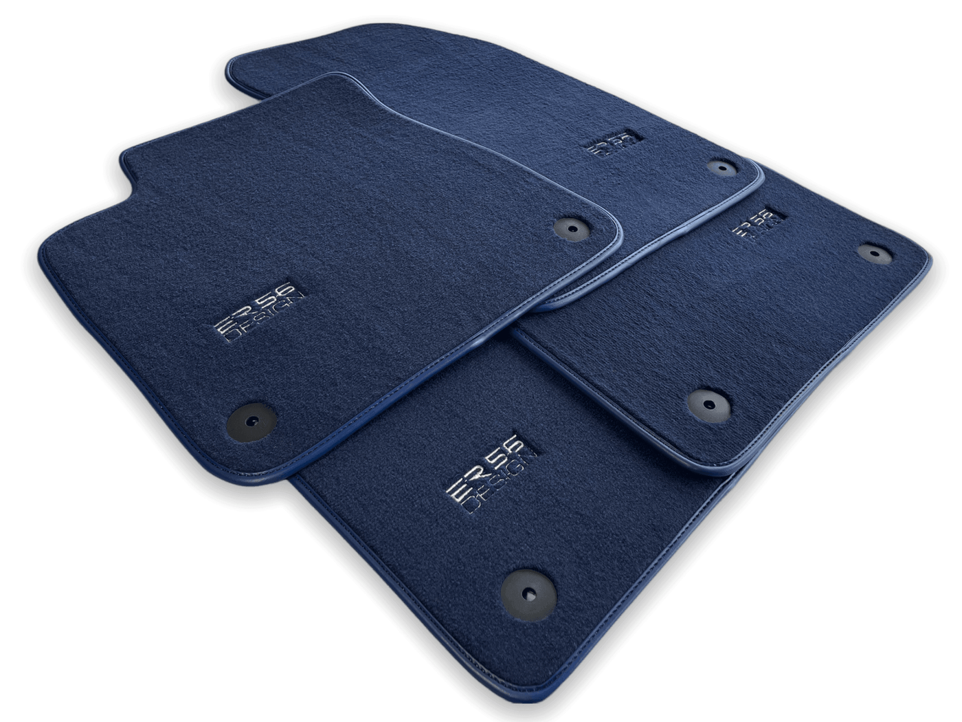 Dark Blue Floor Mats for Audi A6 - C7 Sedan (2011-2018) | ER56 Design - AutoWin