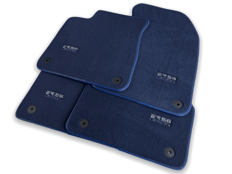 Dark Blue Floor Mats for Audi Q4 E-tron (2021-2024) | ER56 Design - AutoWin