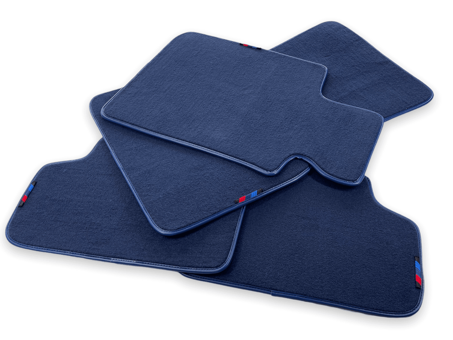 Dark Blue Floor Mats For BMW 5 Series F10 With M Package - AutoWin