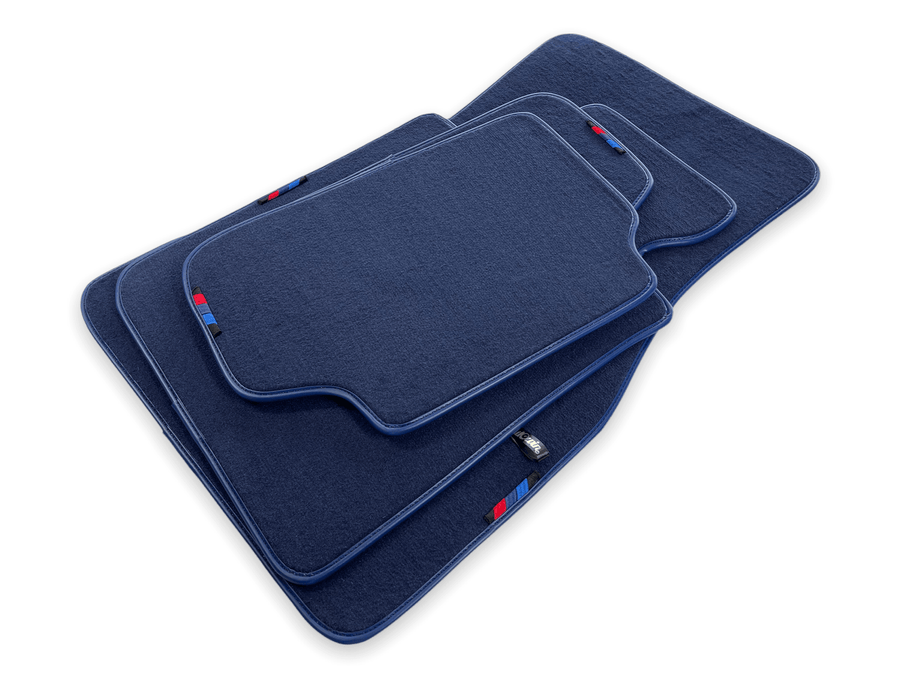 Dark Blue Floor Mats For BMW 5 Series F10 With M Package - AutoWin