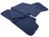 Dark Blue Floor Mats For BMW 7 Series G11 With M Package - AutoWin