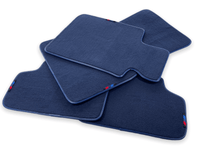 Dark Blue Floor Mats For BMW X4 Series F26 With M Package - AutoWin