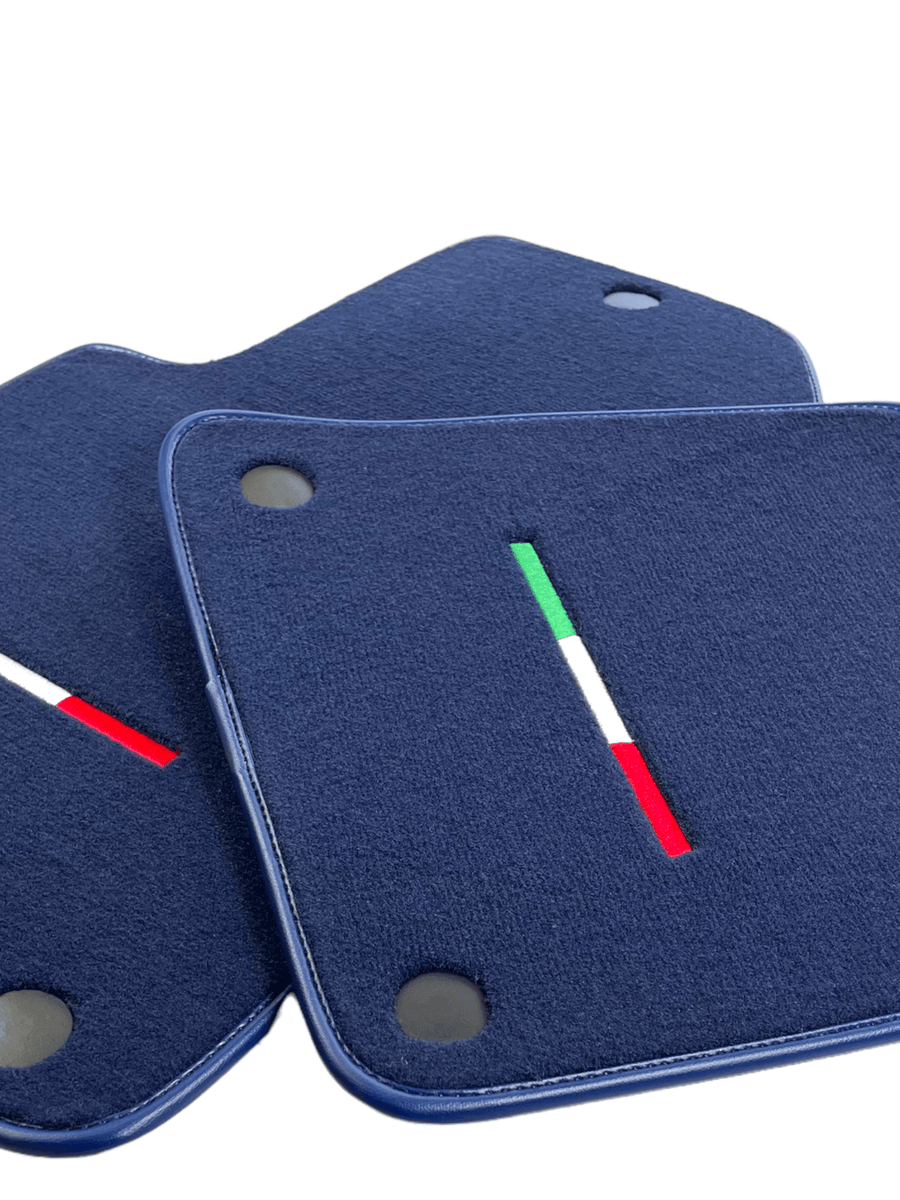 Dark Blue Floor Mats For Ferrari 599 Coupe 2006-2012 Italian Edition - AutoWin