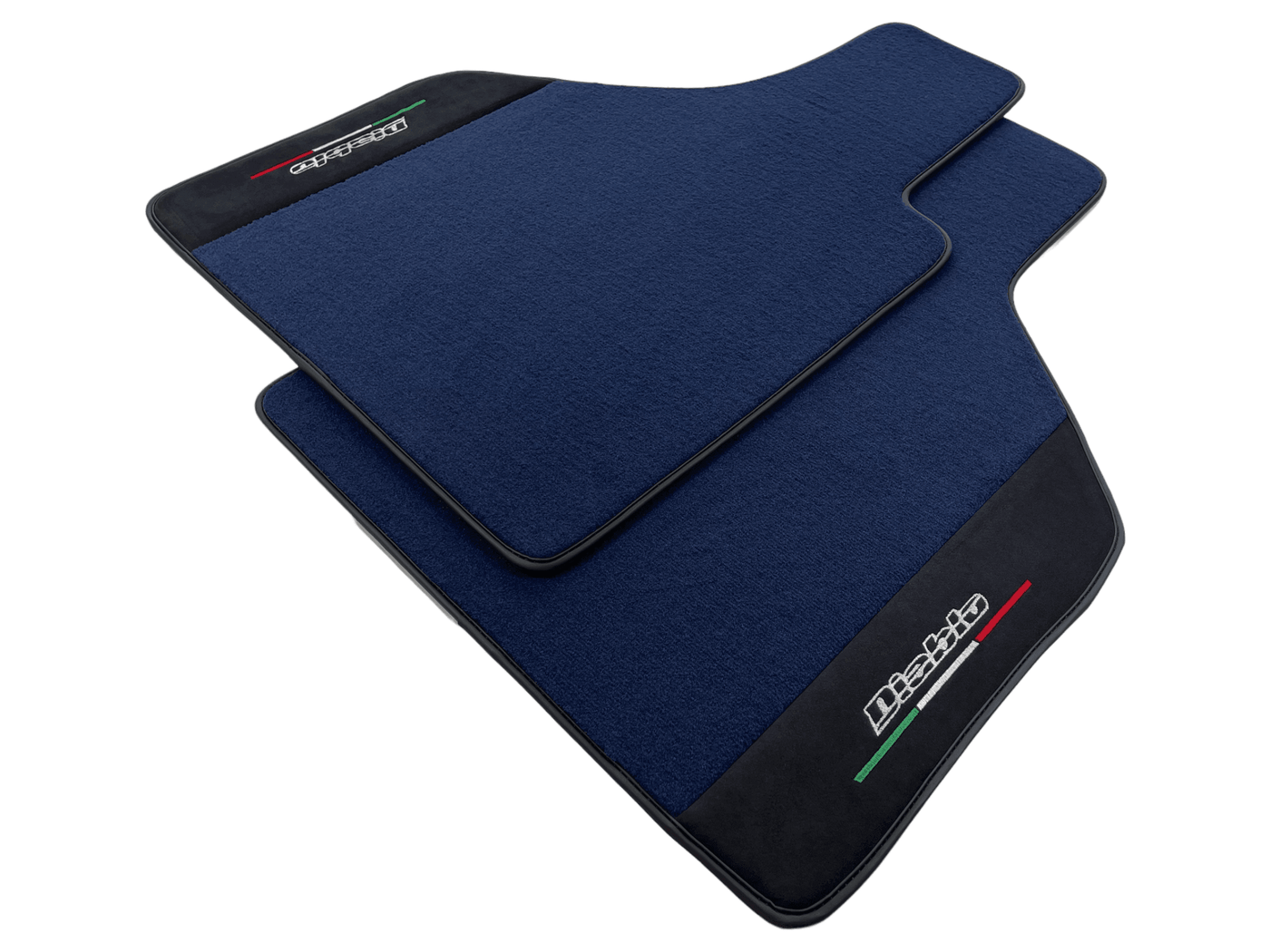 Dark Blue Floor Mats for Lamborghini Diablo 1990-2001 With Alcantara Leather - AutoWin