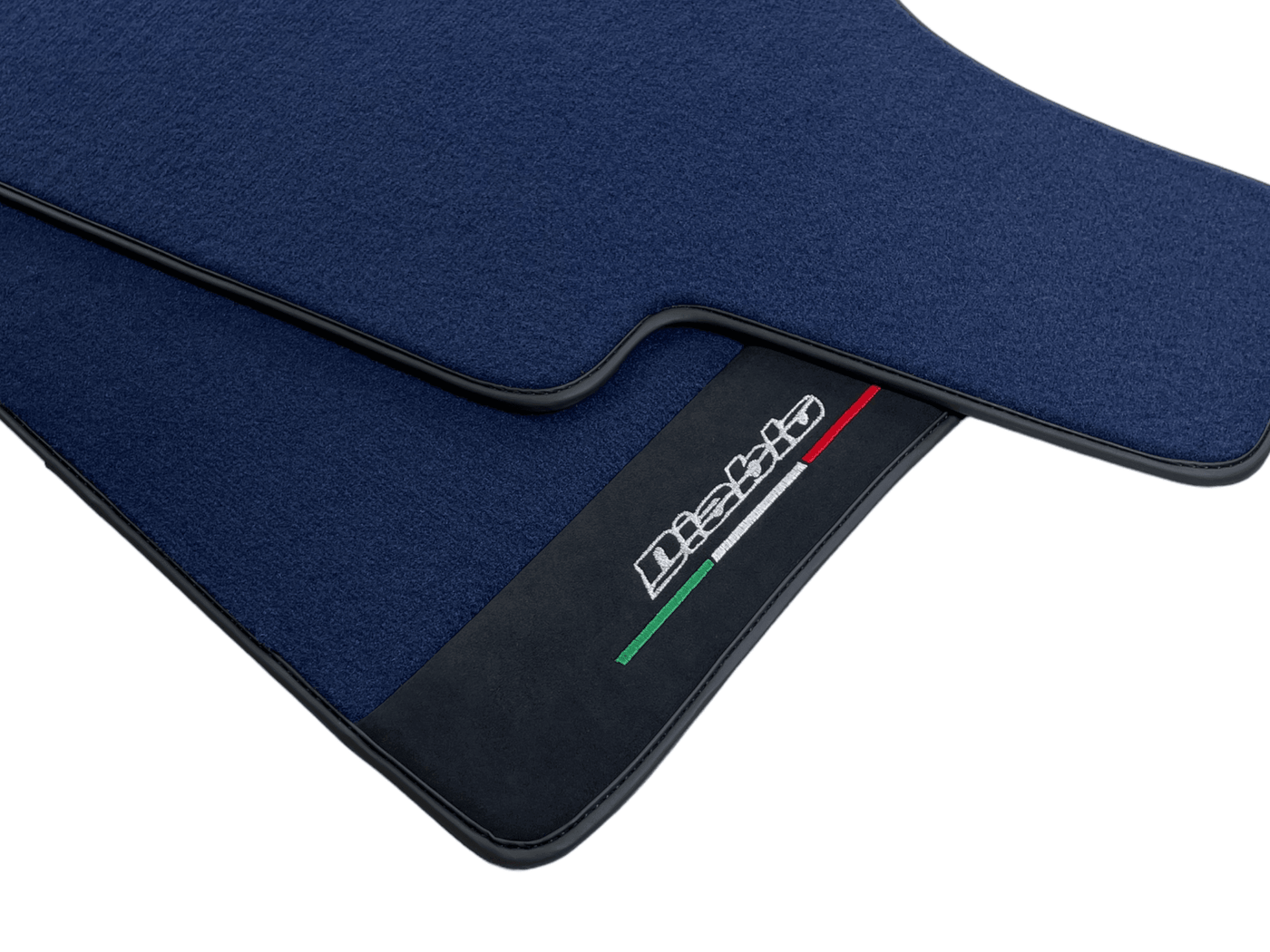 Dark Blue Floor Mats for Lamborghini Diablo 1990-2001 With Alcantara Leather - AutoWin