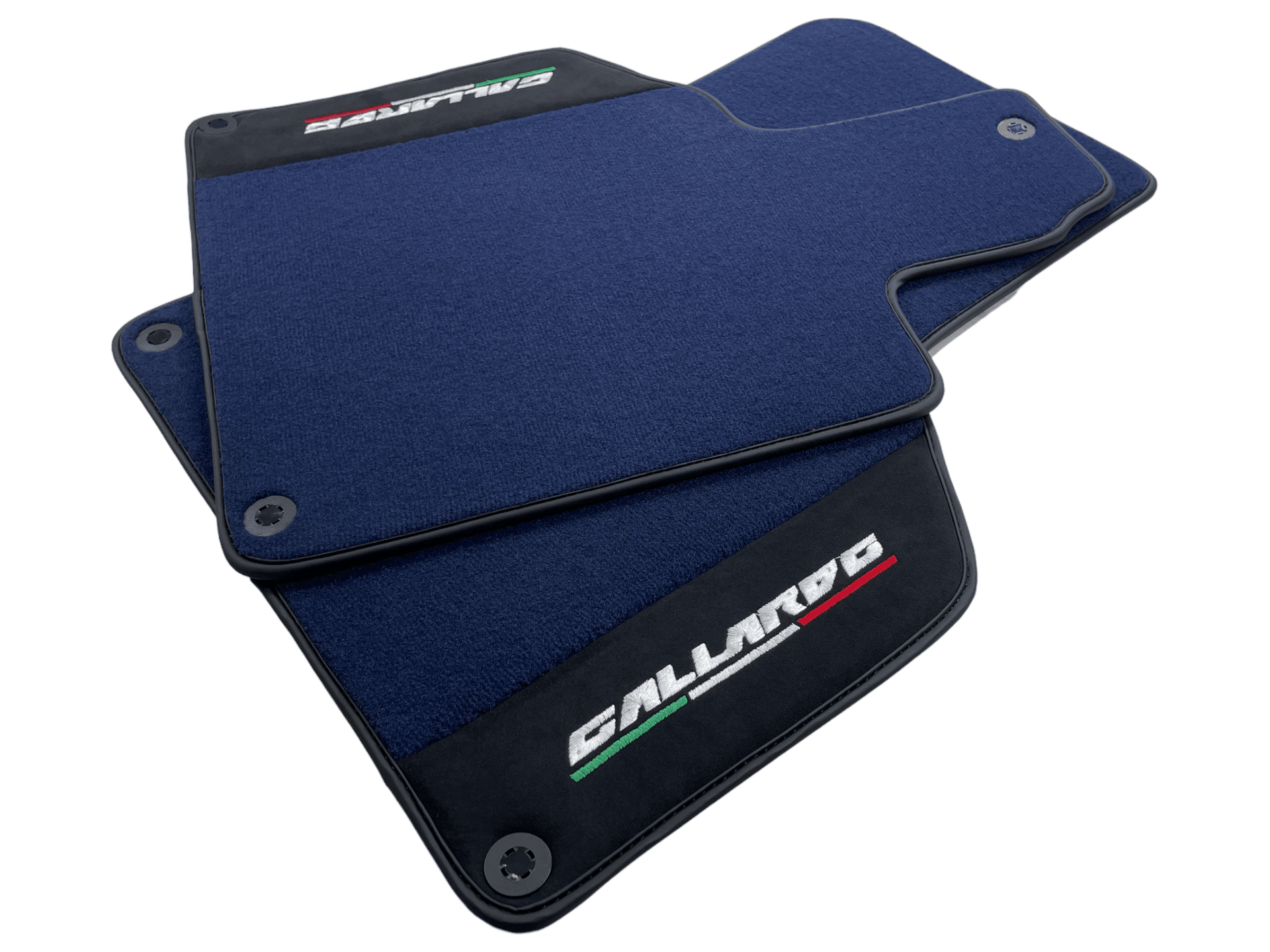 Dark Blue Floor Mats for Lamborghini Gallardo With Alcantara Leather - AutoWin