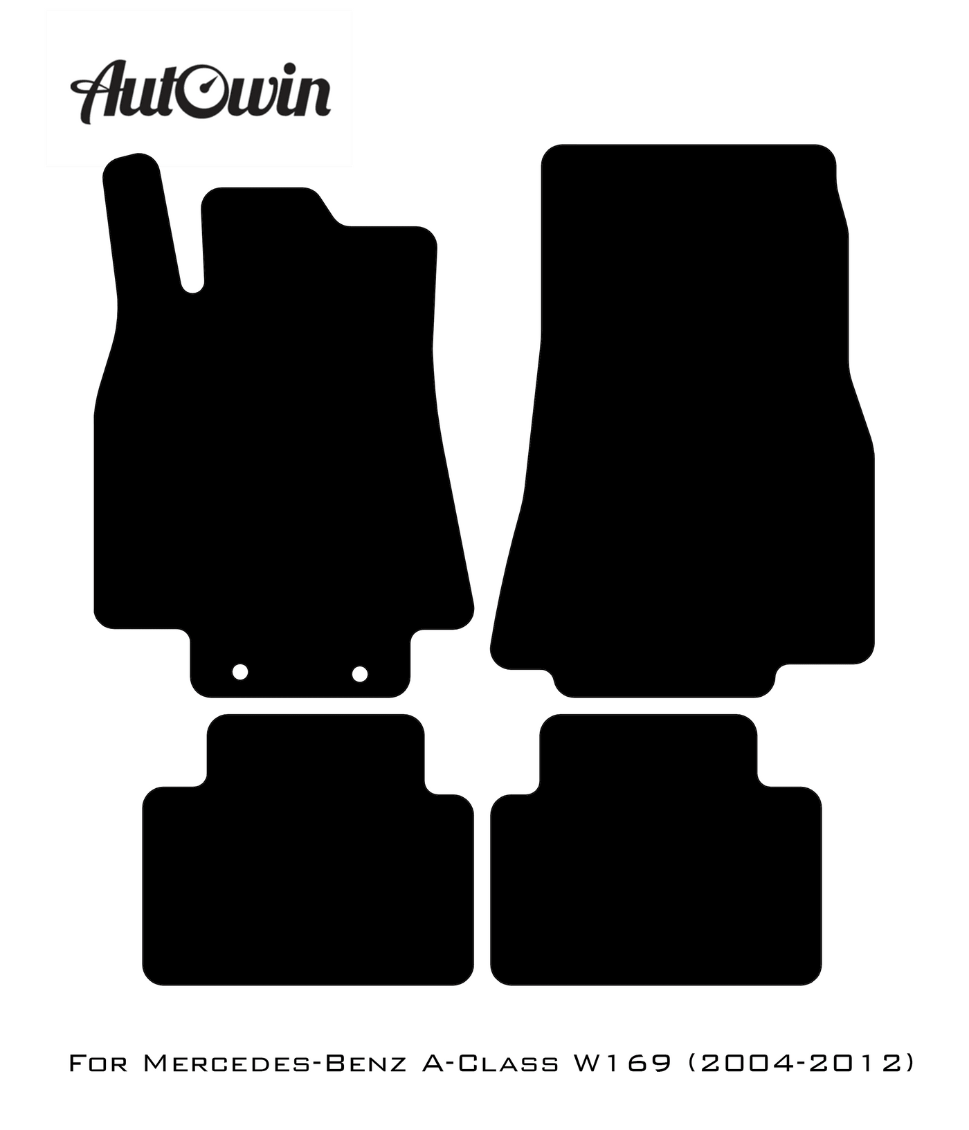 Dark Blue Floor Mats For Mercedes Benz A-Class W169 (2004-2012) | Limited Edition - AutoWin