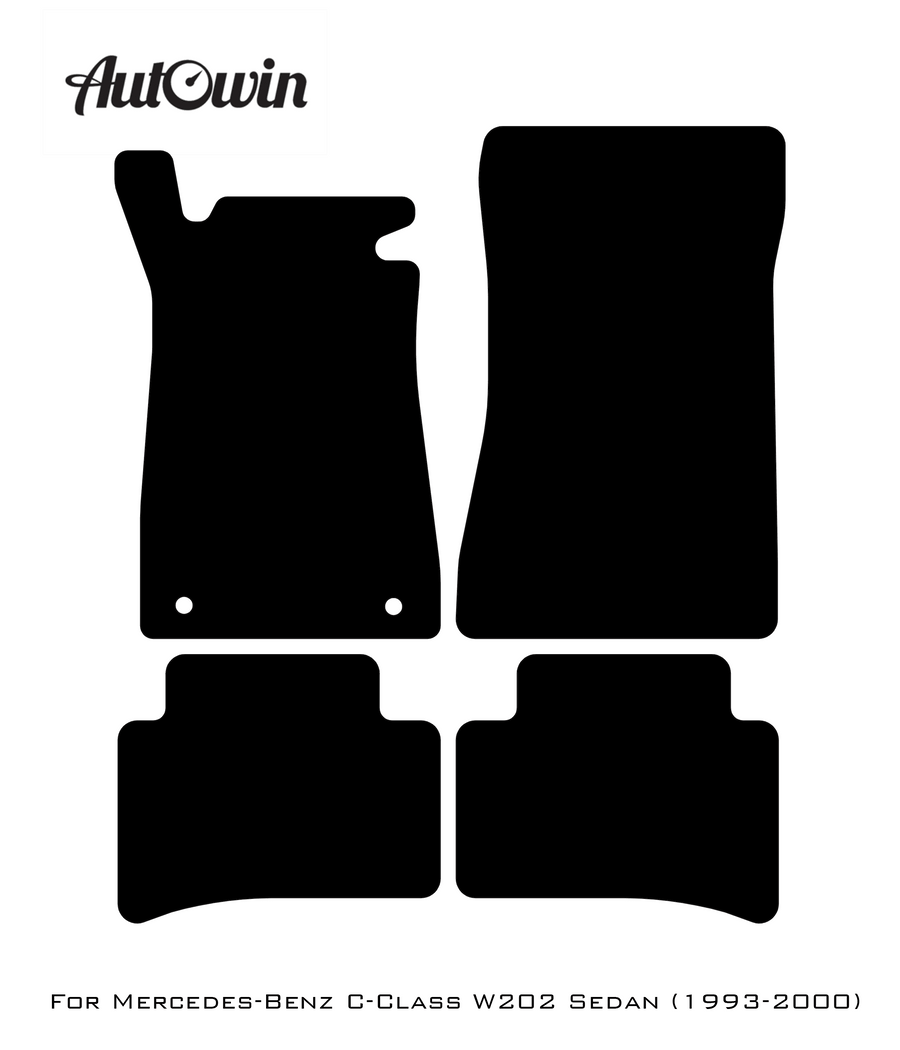 Dark Blue Floor Mats For Mercedes Benz C-Class W202 Sedan (1993-2000) | Limited Edition - AutoWin