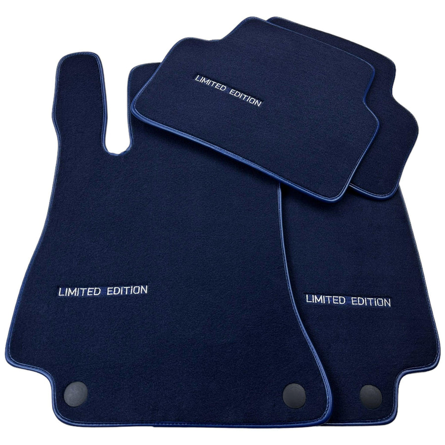 Dark Blue Floor Mats For Mercedes Benz CLK-Class A209 Convertible (2003-2010) | Limited Edition - AutoWin