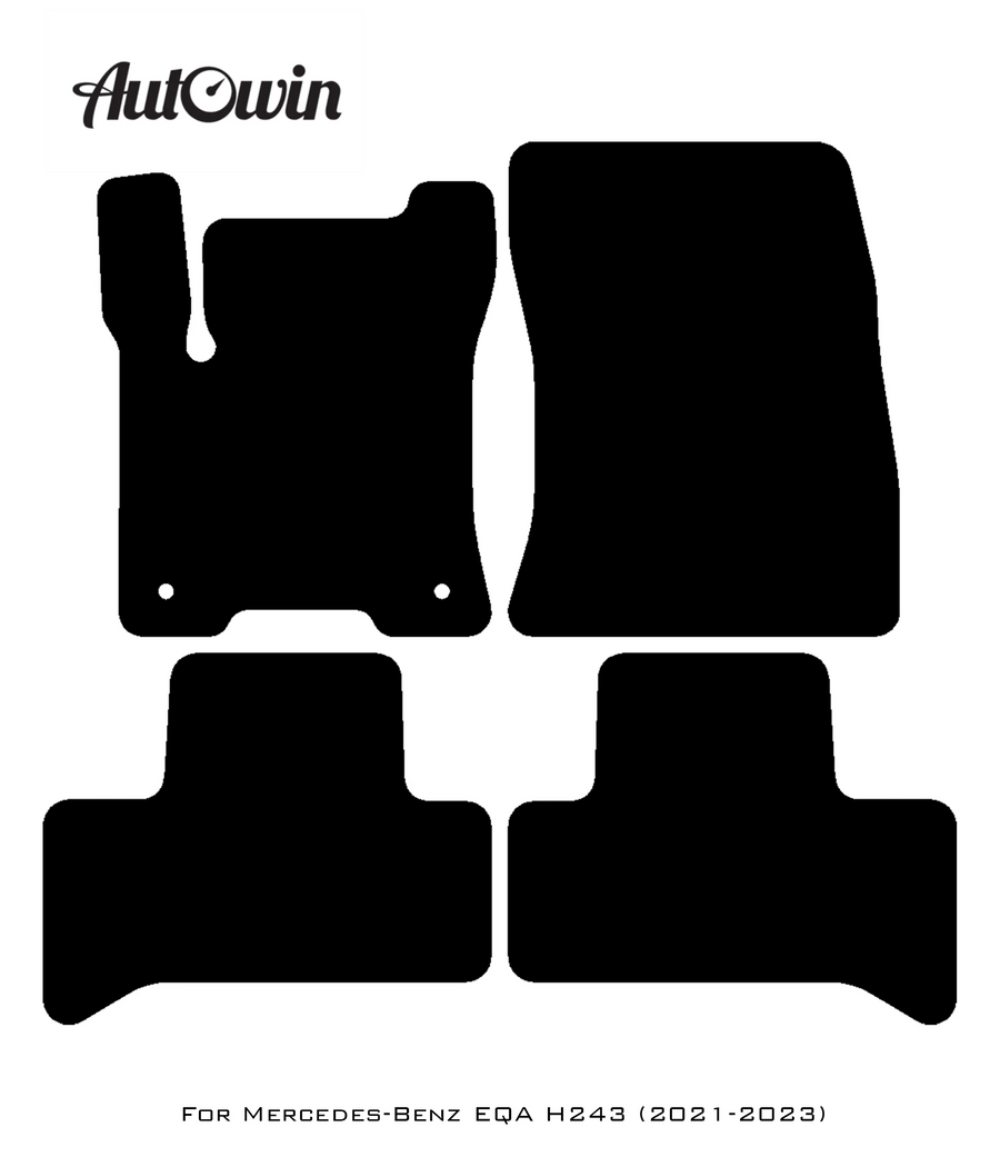 Dark Blue Floor Mats For Mercedes Benz EQA-Class H243 (2021-2023) | Limited Edition - AutoWin