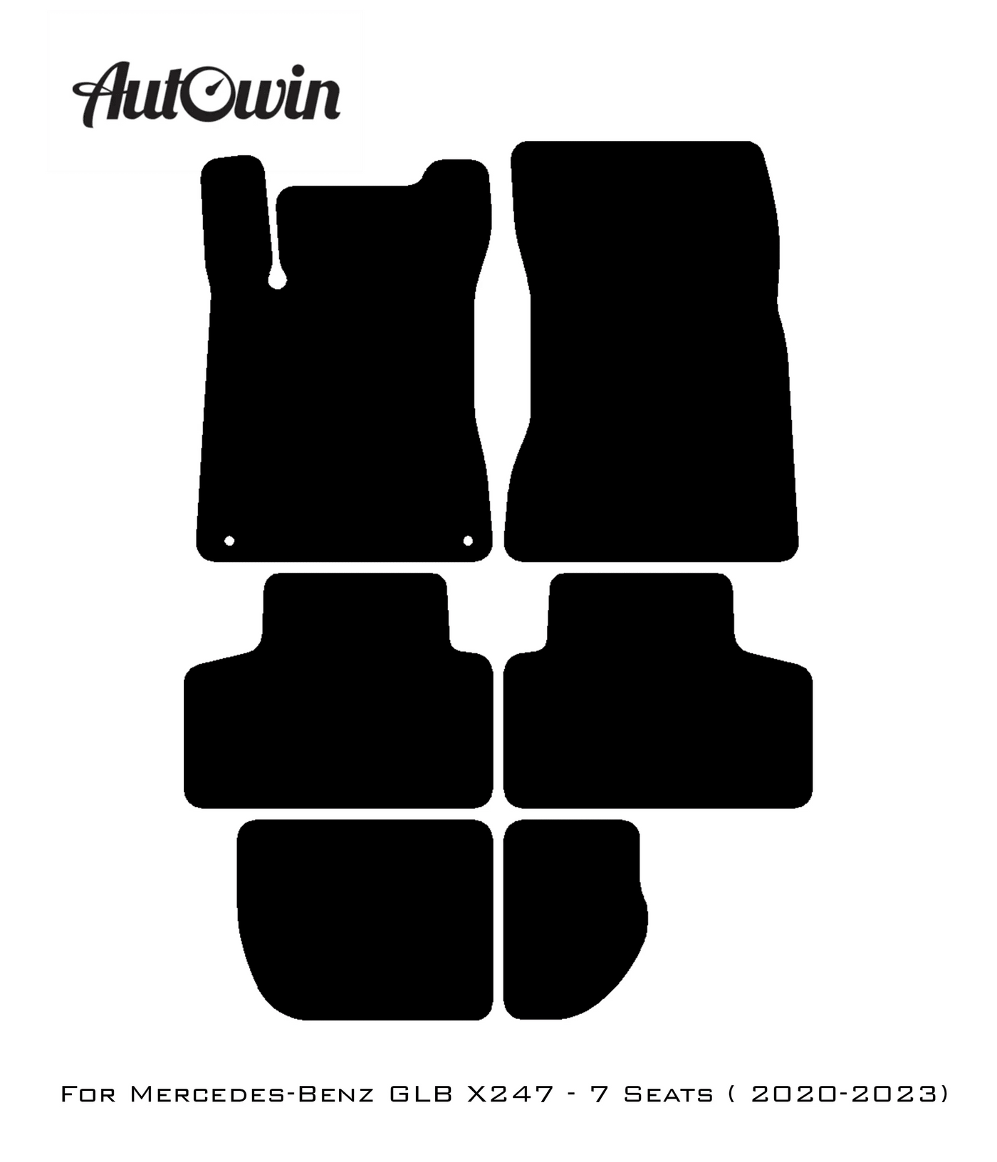 Dark Blue Floor Mats For Mercedes Benz GLB-Class X247 (2020-2023) | Limited Edition - AutoWin