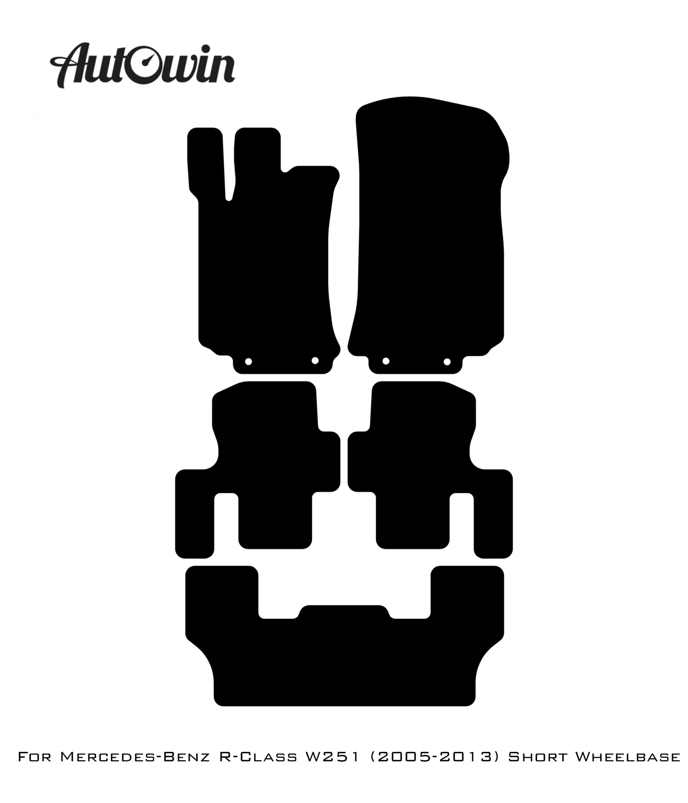 Dark Blue Floor Mats For Mercedes Benz R-Class W251 (2005-2013) Short Wheelbase | Limited Edition - AutoWin