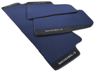 Dark Blue Floor Mats For Tesla Model 3 With Alcantara Leather - AutoWin