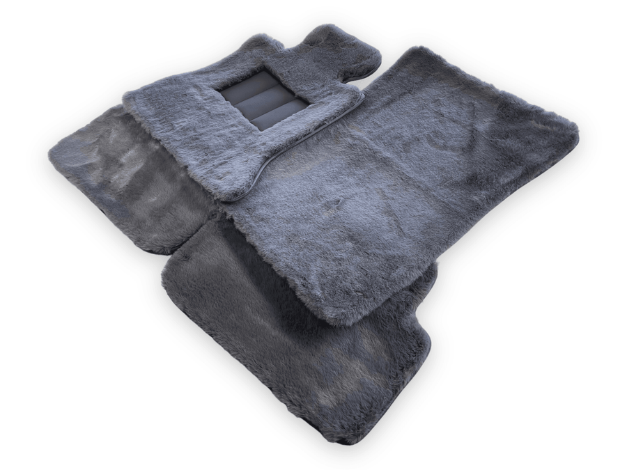 Dark Gray Sheepskin Floor Mats For Rolls Royce Cullinan Rr31 2018-2023 Er56 Design Brand - AutoWin