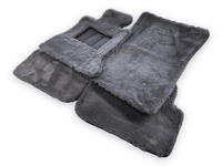 Dark Gray Sheepskin Floor Mats For Rolls Royce Wraith 2013-2023 Er56 Design - AutoWin