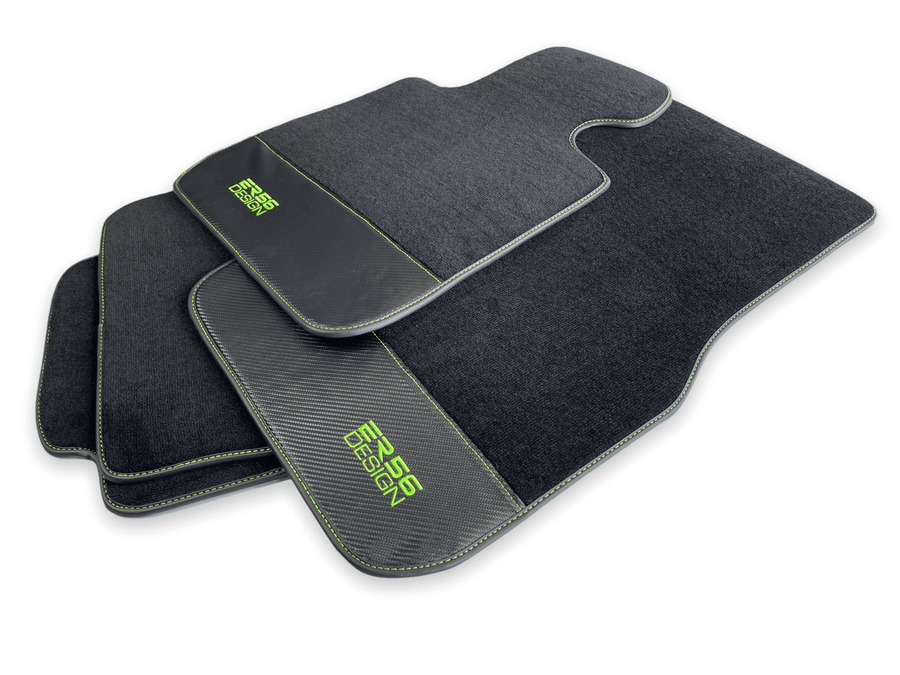 Floor Mats For BMW 2 Series F44 Gran Coupe Carbon Leather Er56 Design - AutoWin